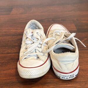 Converse Kids' Cream Sneakers with Red Accents